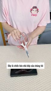 Kéo Nhật cắt gà SK5 cao cấp lưỡi thép cứng sắc bén cán hợp kim có mở bia kéo làm bếp đa năng NB105