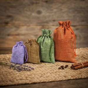10/50/100 Pcs Drawstring Natural Burlap Bag Jute Gift Bags Multi Size Jewelry Packaging Wedding Bags with Candy Bag Wholesales