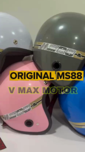 100% ORIGINAL MS88 HELMET + DARK BLACK VISOR 57CM TOPI MURAH MS88 Helmet Motorcycle Topi Keleder Murah MS88 Topi