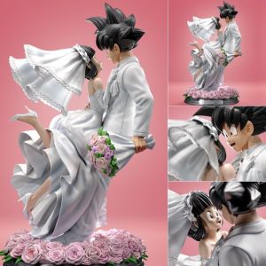 Bandai | Anime Dragon Ball Z Goku & Chichi Wedding Figure 31cm PVC Statue - Collectible Ornament Romantic Couple Wedding Gift