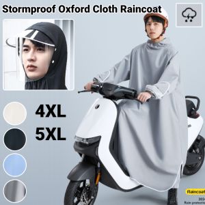 Stormproof Oxford Cloth Raincoat For Adults Hooded Long Rainsuit Motorcycle Riding Rain Poncho Jacket Thickened Rainwear 雨衣