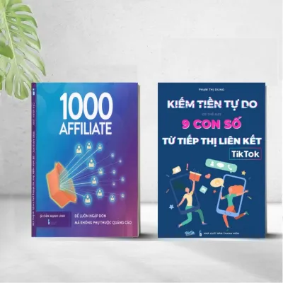 Combo 2 Cuốn 1000 Affiliate Cấn Mạnh Linh và sổ tay Hướng Dẫn Kiếm Tiền Tự Do Từ Tiếp Thị Liên Kết Tiktok sổ tay