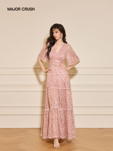 Luxury French Style Lace Maxi Dress