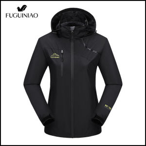 FUGUINIAO เดินป่าตั้งแคมป์กันลม สำหรับผู้ชาย JAKET DAKI GUNUNG แจ็คเก็ต เดินป่า เพศที่ใหญ่ ฮู้ดกันน้ำเสื้อแจ็คเก็ต ขนาดใหญ่สำหรับทุกภาวะ