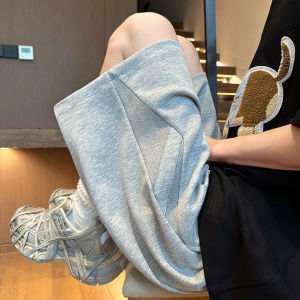 American Style Loose Fit Mens Shorts Summer 2025 Trendy Casual Sporty Five-Quarter Length Breathable Cotton Blend Fabric