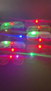 6/48Pcs Neon Colours Eyeshade Lampshade Luminous LED Glasses Christmas Party Mardi Gras Decoration Party Glasses Party Supplies