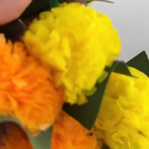 150CM Deepavali decoration Marigold Diwali Room decor Flower String / Halloween monster-repelling marigold decoration