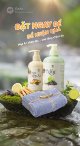 [ TẶNG QUÀ ] ComBo Dầu Gội MỘC AN 300ml & MỘC 500ml Với Thành Phần Thiên Nhiên Hỗ Trợ Giảm Rụng Tóc Hiệu Quả Suôn Mượt Bồng Bềnh Và Khỏe Mạnh