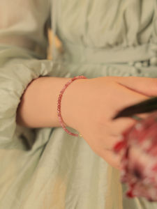 Original Design Natural Tourmaline Crystal Bracelet for Women Autumn Winter Small Batch Colorful Beaded Agate Bracelet Gift