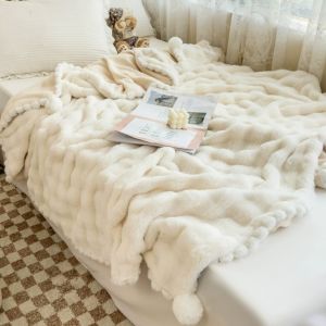 Thick Rabbit Fur Blanket