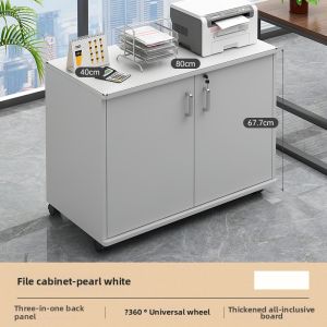 ZHUOHE | Lockable Drawer Cabinet with Wheels Home Storage Organizer