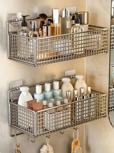 WUBUWEI | Wall-mounted Drill-free Bathroom Organizer