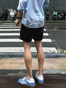 Black American Style Quick Dry Four-Fifths Length Basketball Fitness Shorts Mens Summer Breathable Cool Feeling Sporty Pants