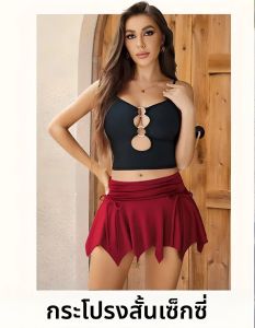 ยุโรปและสหรัฐอเมริกาใหม่เอวสูงจีบครึ่งกระโปรงเครื่องเทศสาวกระเป๋าสะโพกความรู้สึกอาวุโสกระโปรงสั้นหญิง