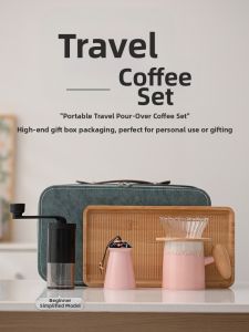 Portable Travel Coffee Set with Grinder Hand Drip Kit