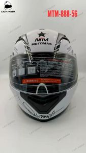 MOTORCYCLE PROTECTIVE GEARS MOTOMAN FULL FACE DOUBLE VISOR HELMET MTM 888-56 LAZYPANDA