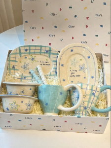 MODERN SWEETHOME | Underglaze Colored Tableware Bowl Plate Single Person