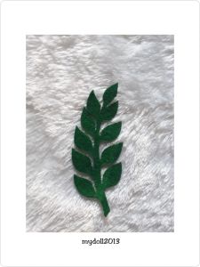 Aplikasi Daun Fern ( pakis )dari Flanel Tinggi 12 cm