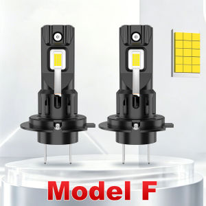 2PCS Mini 1:1 H7 LED CANBUS Light Super Bright CSP Plug&Play Wireless Mini H7 Car Headlight with Turbo Fan 6000K 12V For Car