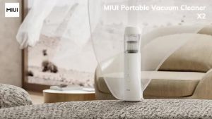 MIUIเครื่องดูดฝุ่นพกพา ใช้ในรถและในบ้าน ดูดซอกเฟอร์นิเจอร์ คีย์บอร์ด ซีตรถ 3หัวดูดหมุนได้ แบตทน30นาที น้ำหนักเบา350g