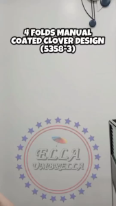 (ELLA SHOP) #5358-3 New printed leaf manual 4 Folds umbrella with UV sun/rain protection windproof