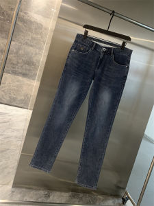 Retro Wash Process Casual Jeans Mens Straight Leg Elastic Mixed Fabric Soft D-Shape Spring Youth Trend Long Pants