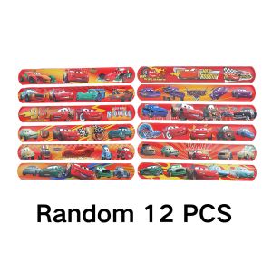 Disney | 12/24/36pcs Pixar Car Slap Bracelets – Lightning McQueen Party Favors & Keepsakes for Kids’ Birthdays Christmas Stocking Stuffer
