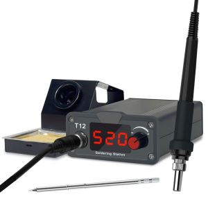 Lefavor | LEFAVOR T12 Soldering Station Soldering Iron LCD Multi-function Portable BGA Rework Station With Soldering Tips Welding Tools