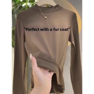 Stylish Autumn-Spring Felt Slim Fit Turtleneck Top