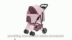 BELLO SP02 Lightweight Foldable Pet Stroller for Dogs And Cats Portable Travel Pushcart Outdoors Pet Transport Vehicle - VMI Direct