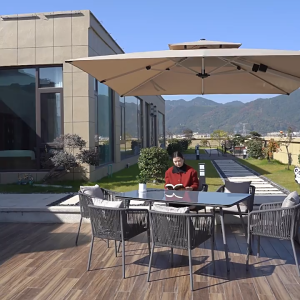 [กันสาดขนาดใหญ่ 2.1 ม.] ป้องกันรังสี UV 99% เหมาะสำหรับวันแดดจัดหรือฝนตก | ร่มโรมันสำหรับร้านค้า แผงขายของ คาเฟ่ และสระว่ายน้ำ