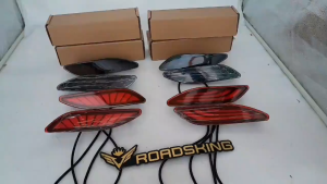 TOYOTA ALPHARD AGH40 REAR BUMPER REFLECTOR LED LAMP BRAKE DYNAMIC SIGNAL RUNNING LIGHT RED SMOKE