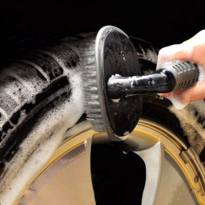 Heavy Duty Car Tire Cleaning Brush Wheel Hub Brush Auto Wheel Rim Scrubber Cleaner Duster Tyre Washing Tool for Car Moto Scooter