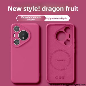 GGUU | Magsafe Magnetic Absorption Huawei Pura80Pro Phone Case Liquid Silicone Protective Cover Ultra Female P70 Soft Full Wrap Pro