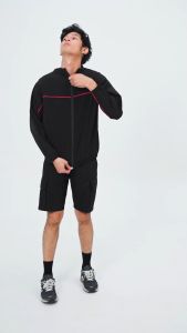 JB Jaket Running Track Suit Red Stripe