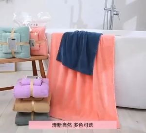 TOWEL SET 2IN1 / Handuk 2 in 1/Handuk Mandi 2in1/ HANDUK MANDI DAN WAJAH 2IN1/HANDUK BULU KARANG POLIESTER