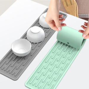 Silicone Drainer Mat Anti Slip Sink Tray Tableware Cushion Organizer Kitchenware Protection Mat Storage Rack Kitchen Accessories