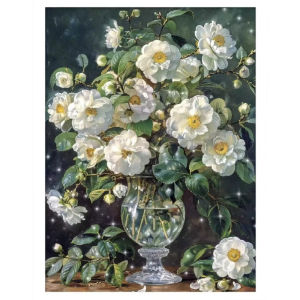 Jigsaw Puzzle 500/1000/1200/2000PCS Camellia Flower Chinese Style Floral Artwork Stress Relief Puzzle Wall Art Decor Gift