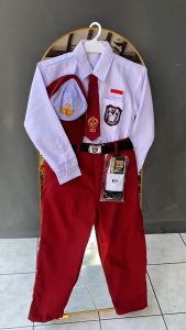 Setelan Seragam Sekolah Merah Putih Anal SD Laki-Laki Lengkap Panjang Bahan Oxford Tebal