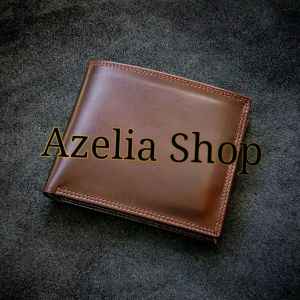 dompet pria full kulit tanpa puring/kain-sapi pull up premium-lipat-kartu-garut-polos-keren-azelia shop-azeliashop