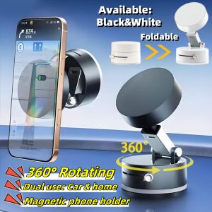 360° rotation car Magnetic Phone Holder Adjustable HeightFoldable Double-sided Suction Cup For Universal Vacuum Swivel Phone Stand Car Mounted Dashboard Adsorption Bracket Navigation Holder Desktop Phone Holder For Car/Home