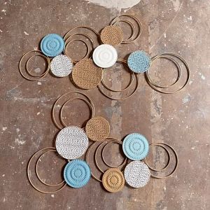 Starry Night Iron Wall Decor Nordic Light Luxury Fashion Circle Wall Decoration Sofa Background