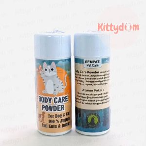KITTYDOM BODY CARE POWDER Bedak Obat Pencegah Anti Kutu Kucing Anjing Kelinci Wangi Ampuh Redakan Gatal Akibat Jamur Tungau Caplak Parasit Scabies Pet Grooming Cat Kitten Flea Tick Powder