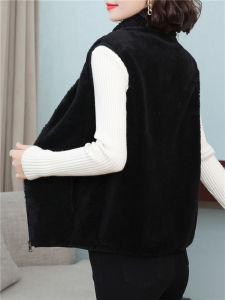 Polar Fleece Coral Fleece Vest Womens Spring & Fall Fleece Jacket Fall and Winter Fleece-lined Thickening Vest Double-Sided Fleece Vest Waistcoat