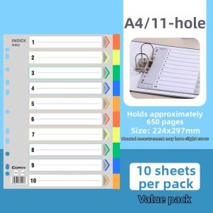 Comix | Three Side Pouch A4 Punch File Folder 10 Pack