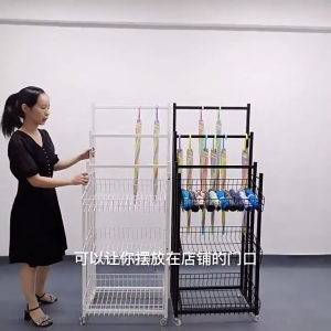 Umbrella Storage Stand Rack Heavy Duty Jewelry Store Umbrella Storage Shelf Iron Display Stand Convenience Store Umbrella Storage Rack Daily Necessities Display Stand