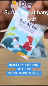 PAKET 100 PCS AMPLOP MEDIUM MUSLIM AESTETIK AMPLOP LEBARAN 2025