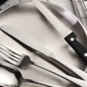 Stainless Steel Outdoor Camping Mess Kits Kitchen Utensils with Storage Bag 9 PCS Picnic Cutlery Tools Knife Fork Clip Spoon Plate Reusable Travel Cutlery Set