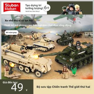 Sluban | Bộ Xây Dựng Mô Hình Xe Tăng T34 và Xe Chở Bộ Đội Đức