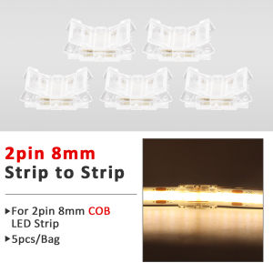 5PCS LED Strip Connector COB SMD 2Pin 3Pin 4Pin 5mm 8mm 10mm L-Shape Strip to Strip Welding-Free for RGB CCT LED Strip Lights